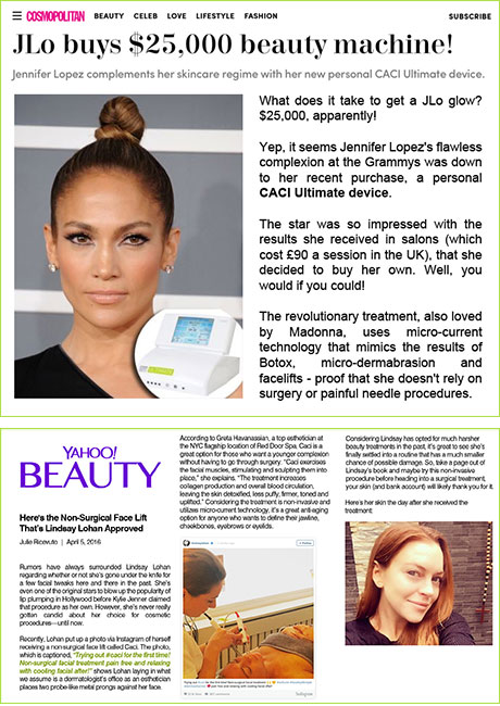 Jennifer Lopez Purchased her own CACI Synergy Machine